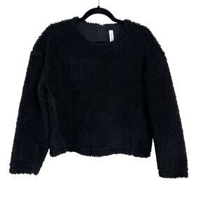 New Lululemon Wool Whenever Crew Womens 6 Black Sherpa Fleece Cozy Pullover